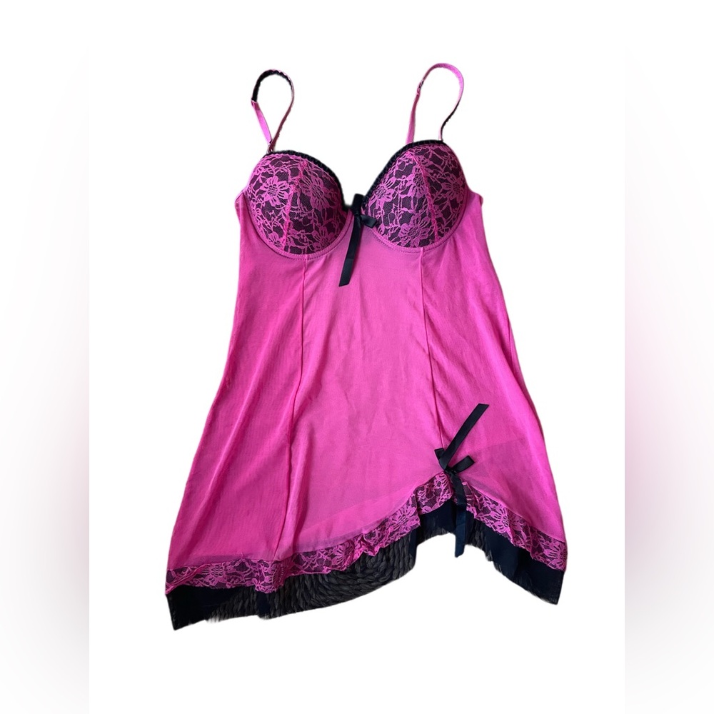 Pink Lace Women's Babydoll Lingerie
